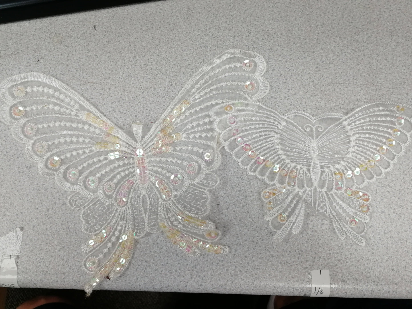 Sequin Butterfly Appliques, Two sizes, Patch Sequin, Sew on Dancewear, Dress, Top, Bag