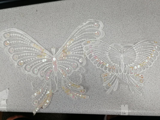 Sequin Butterfly Appliques, Two sizes, Patch Sequin, Sew on Dancewear, Dress, Top, Bag