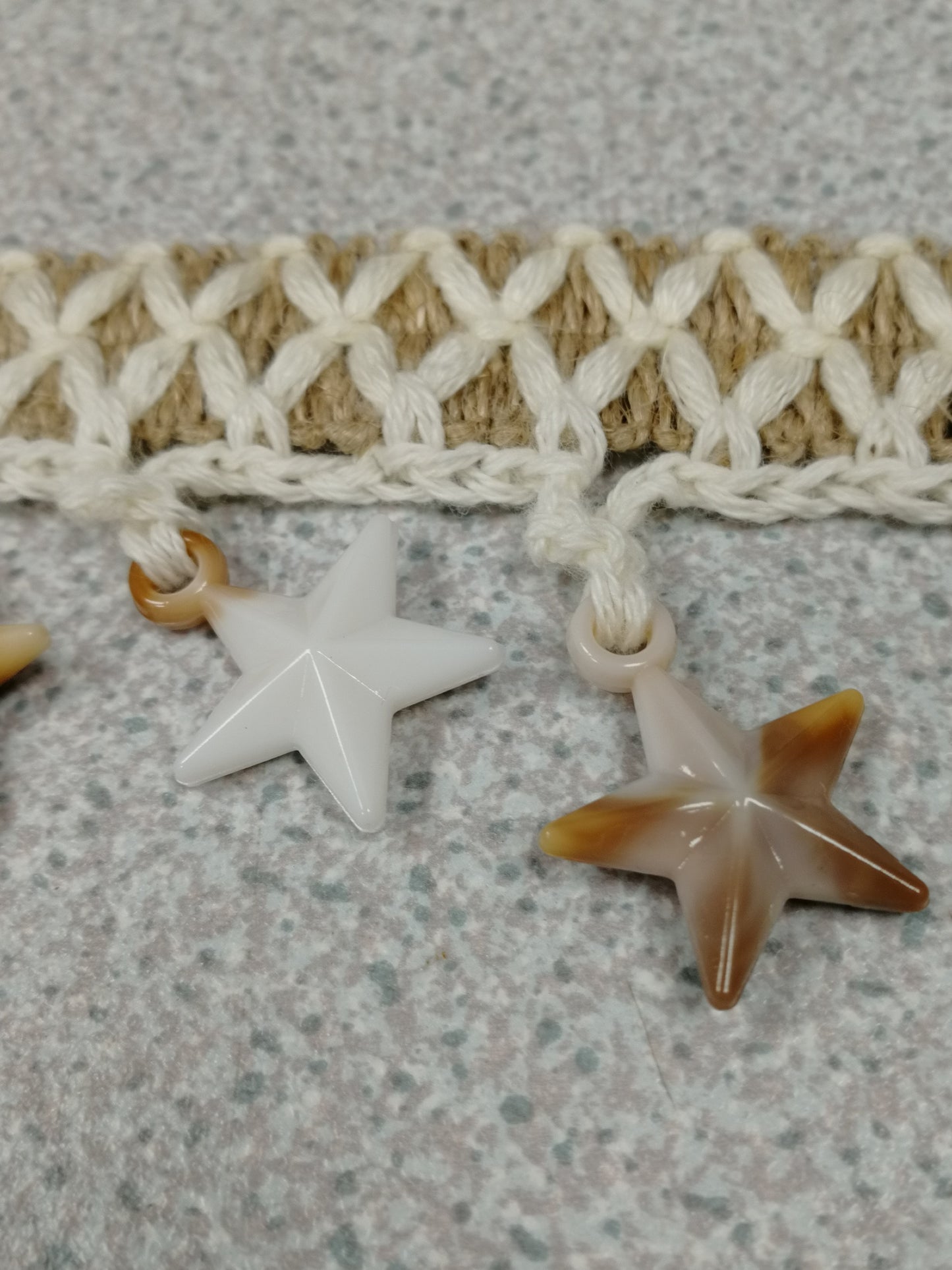 Star shell Trim, Boho Trim, Shell fringe, Beaded fringe, festival fringe, Swimwear fringe, Shell tassel