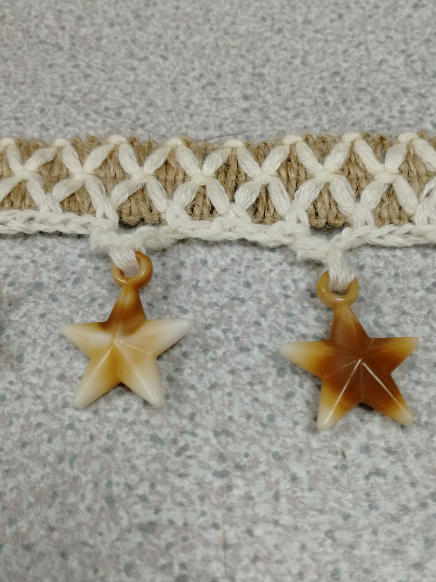 Star shell Trim, Boho Trim, Shell fringe, Beaded fringe, festival fringe, Swimwear fringe, Shell tassel