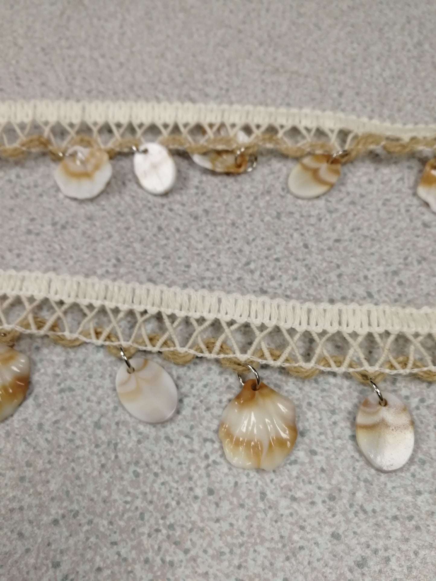 shell Trim, Shell fringe, Beaded fringe, festival fringe, Swimwear fringe, Shell tassel