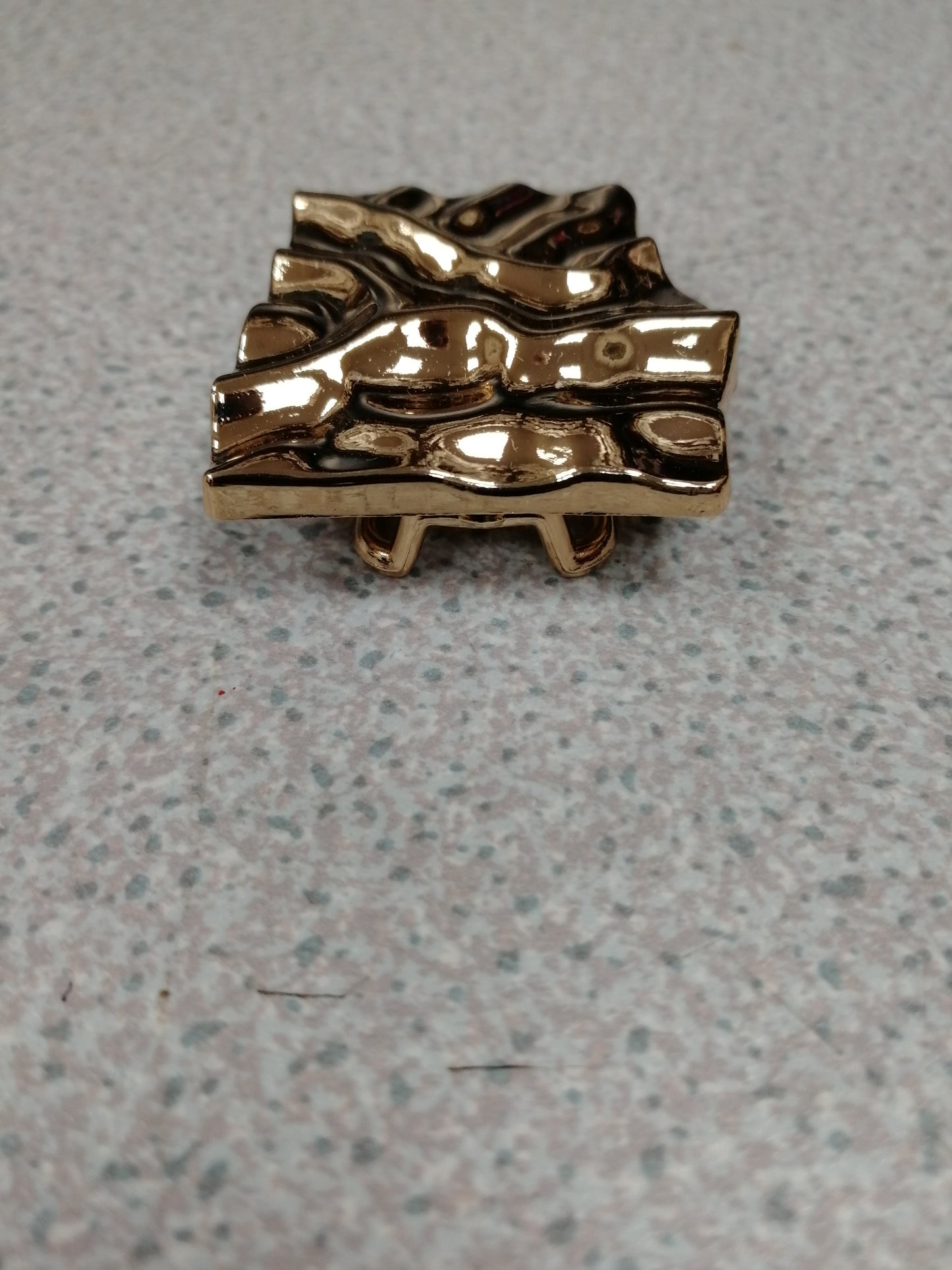 Mis-Shaped Square buckle, Hammered Buckle