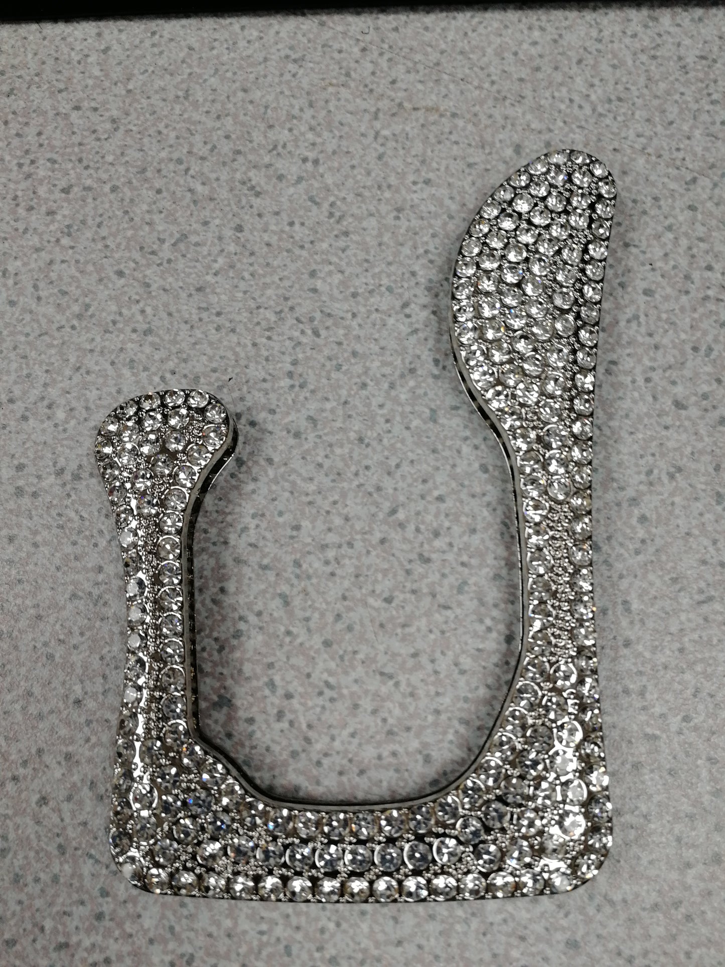 Large Silver Diamante buckle , odd buckle, hammered face buckle, buckles, swimwear buckle, fashion buckle,