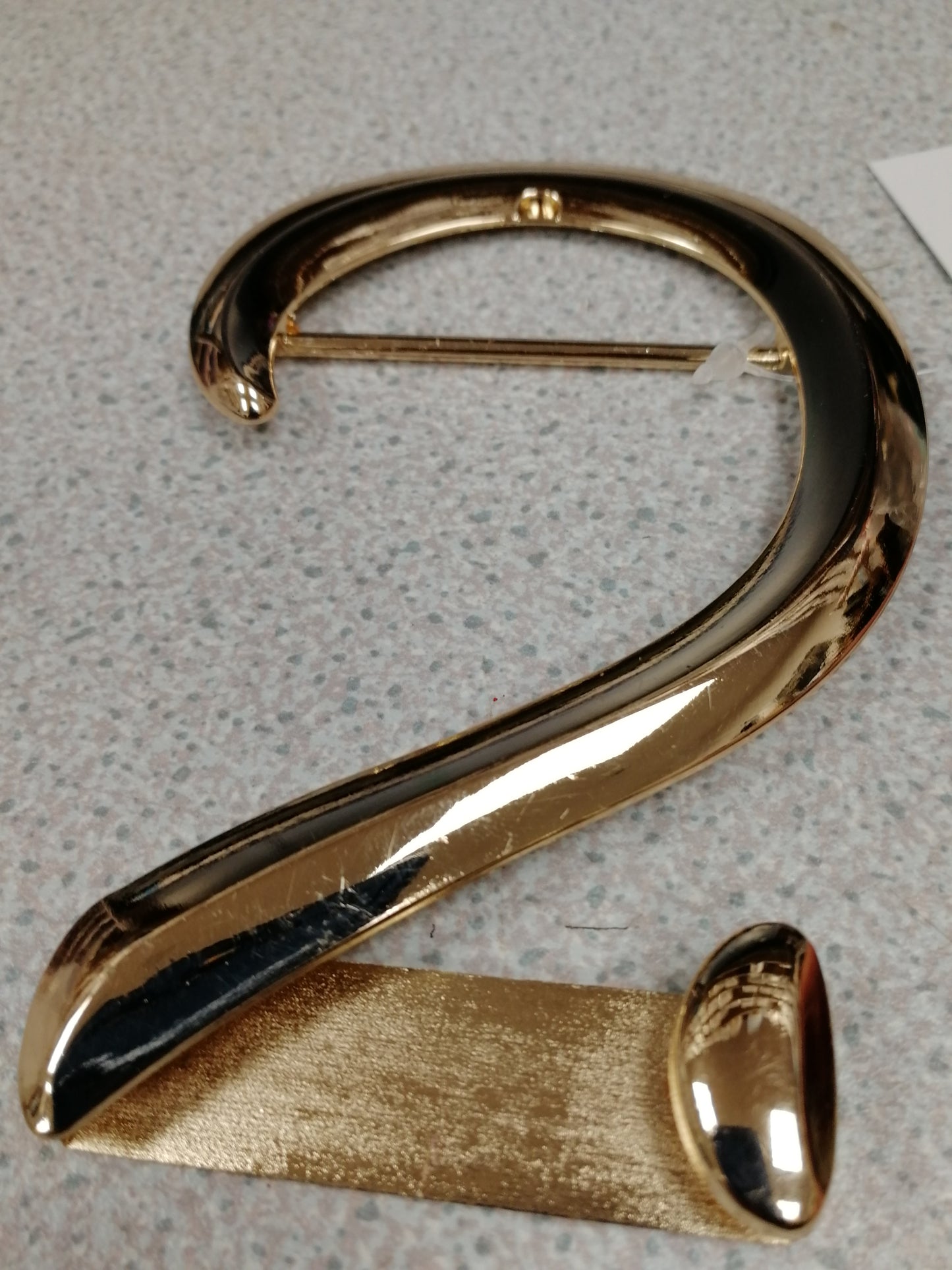 number 2 shape gold buckle, buckles, gold buckle, swimwear buckle