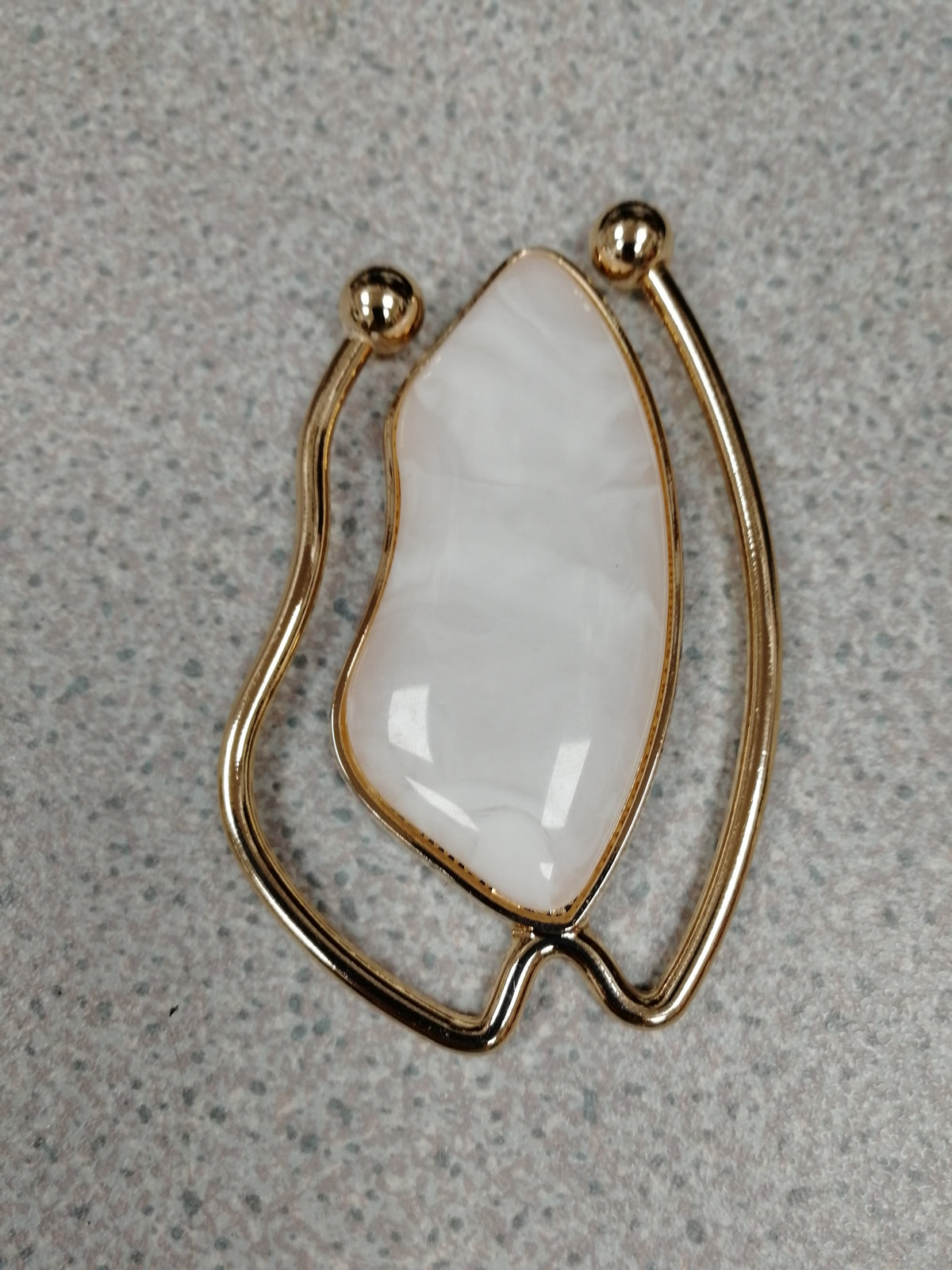 Misshapen Stone Buckle, Gold Buckle, Buckle, Bulldog Buckle 5 Colours