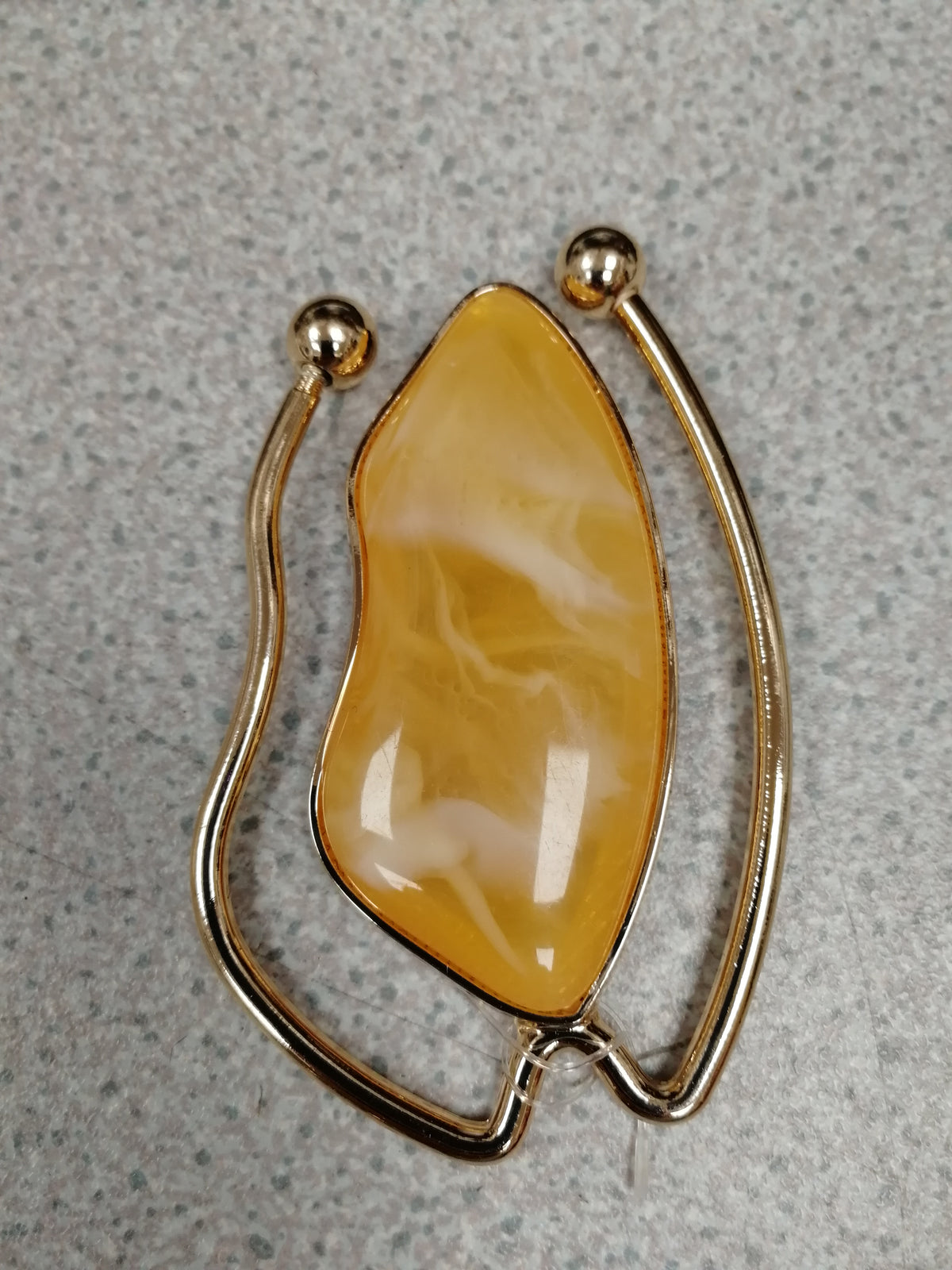 Misshapen Stone Buckle, Gold Buckle, Buckle, Bulldog Buckle 5 Colours