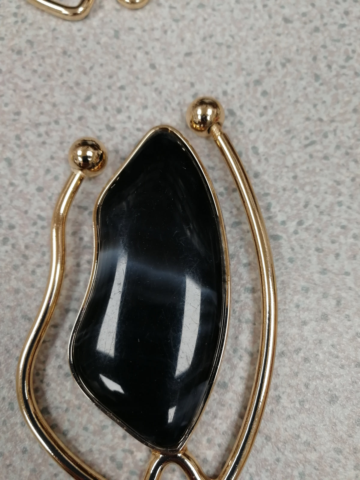 Misshapen Stone Buckle, Gold Buckle, Buckle, Bulldog Buckle 5 Colours