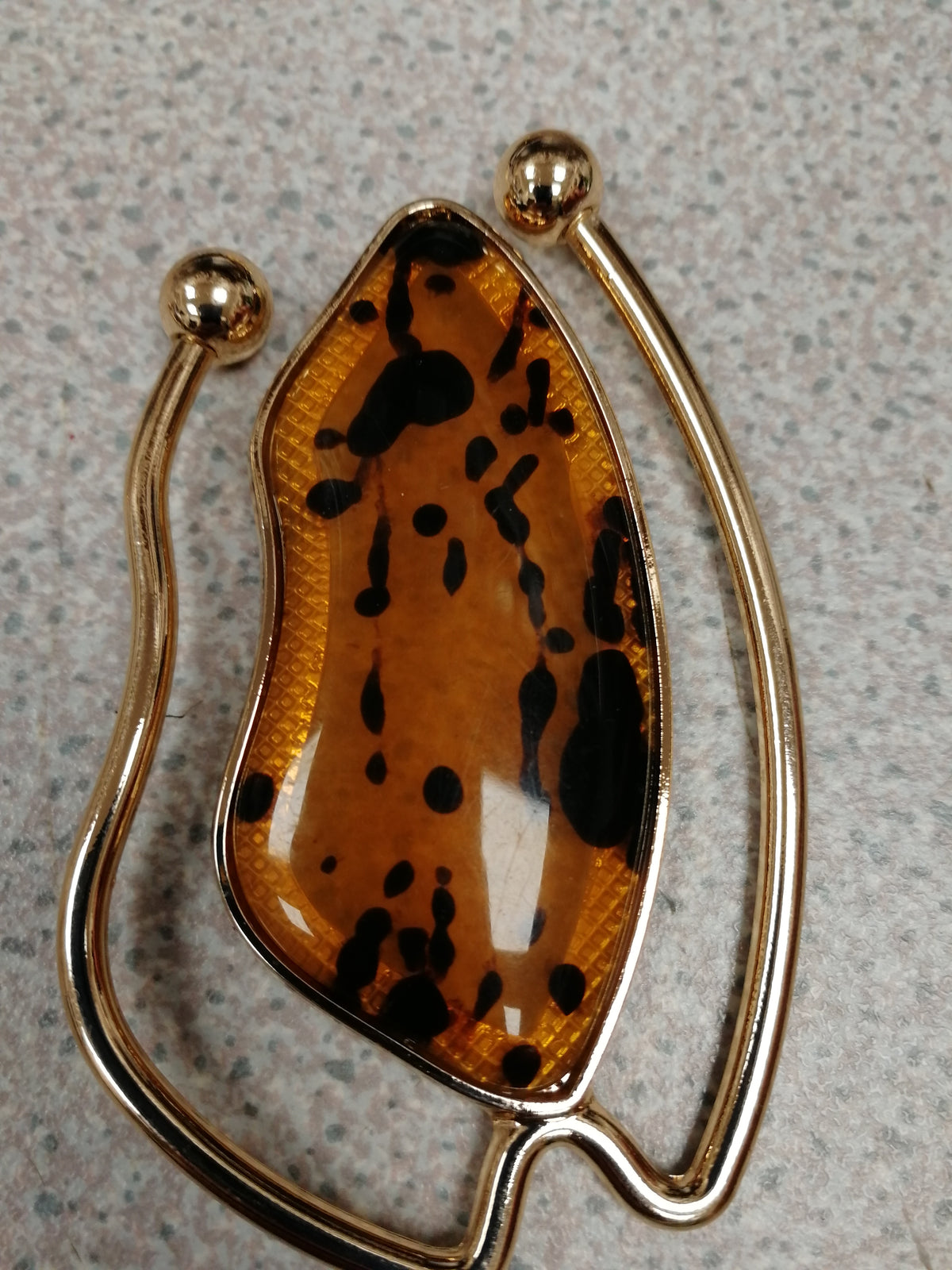 Misshapen Stone Buckle, Gold Buckle, Buckle, Bulldog Buckle 5 Colours