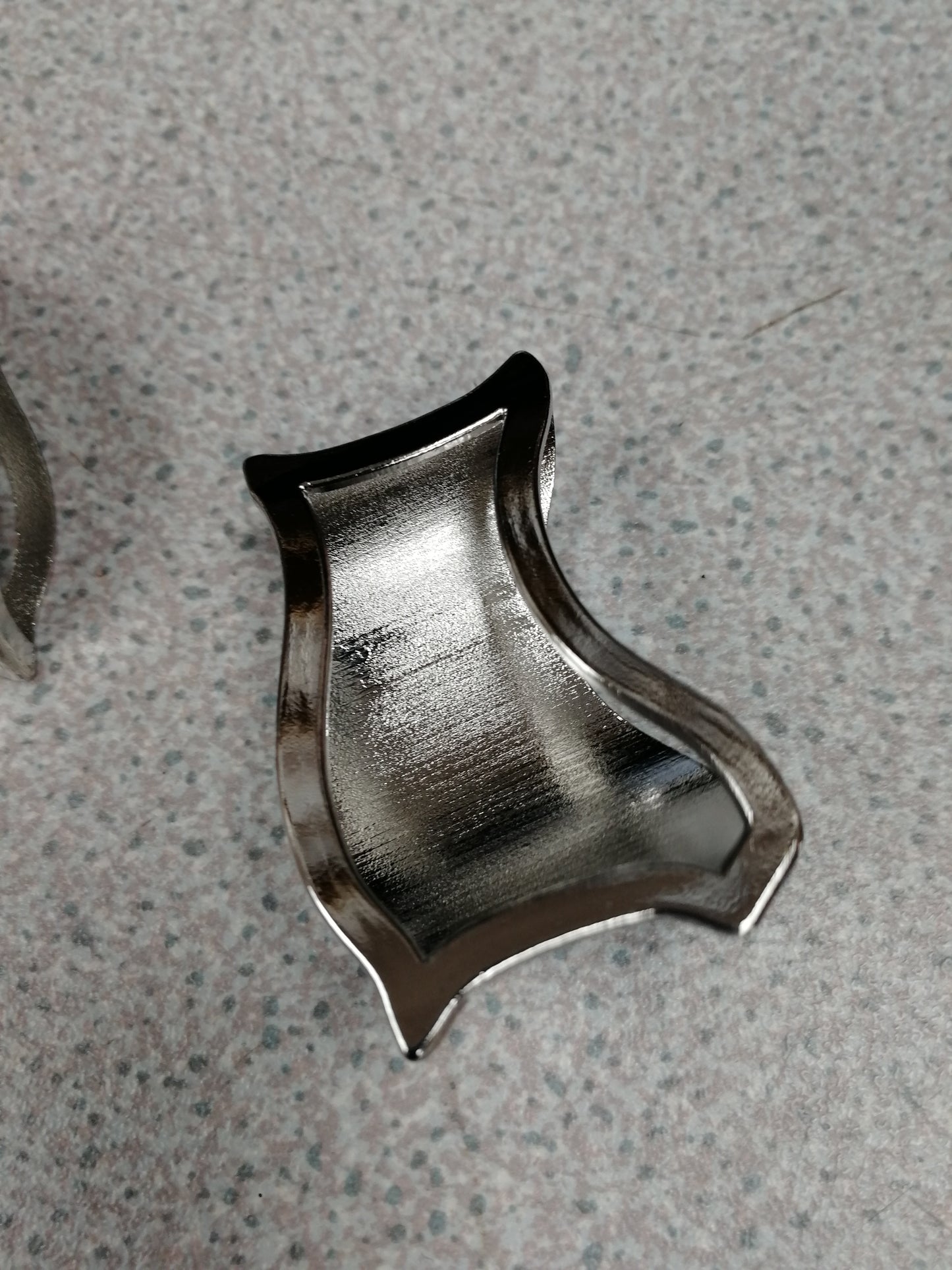 Silver Half Tube holders on garments, Tube buckle, Swimwear buckle, dress buckle.
