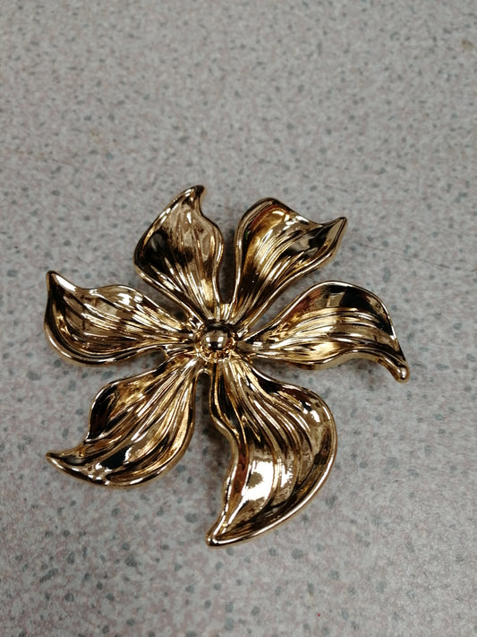 Flower buckle, buckles, gold buckle, swimwear buckle, Bright Gold Buckle