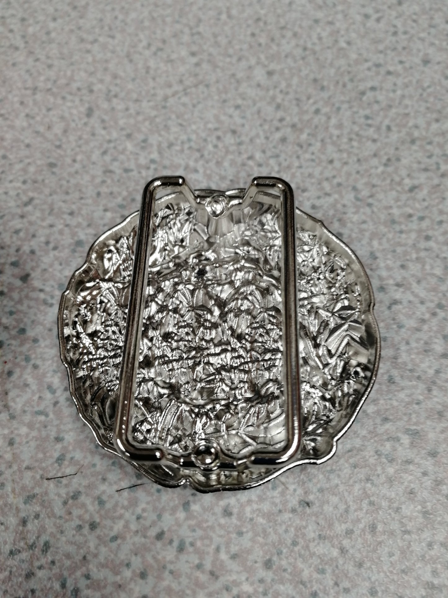 Hammered Round Silver Buckle, Swimwear, Dancewear, Sewing, Craft, buckles, metal buckles