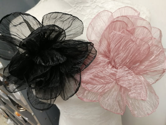 See-through flower, corsage, bridal flower, wedding flower, large corsage, ascot flower, race day flower, accessory