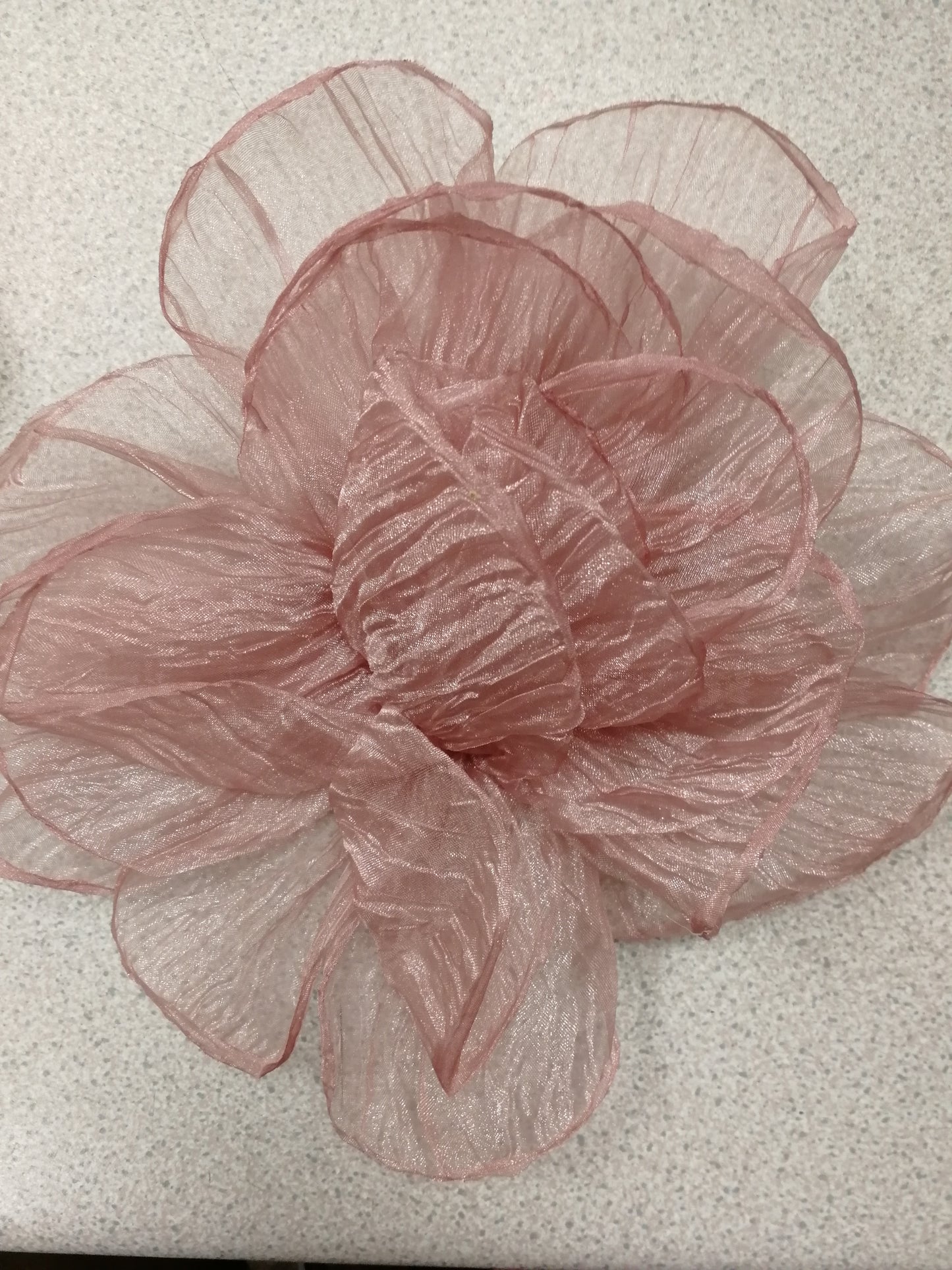 See-through flower, corsage, bridal flower, wedding flower, large corsage, ascot flower, race day flower, accessory