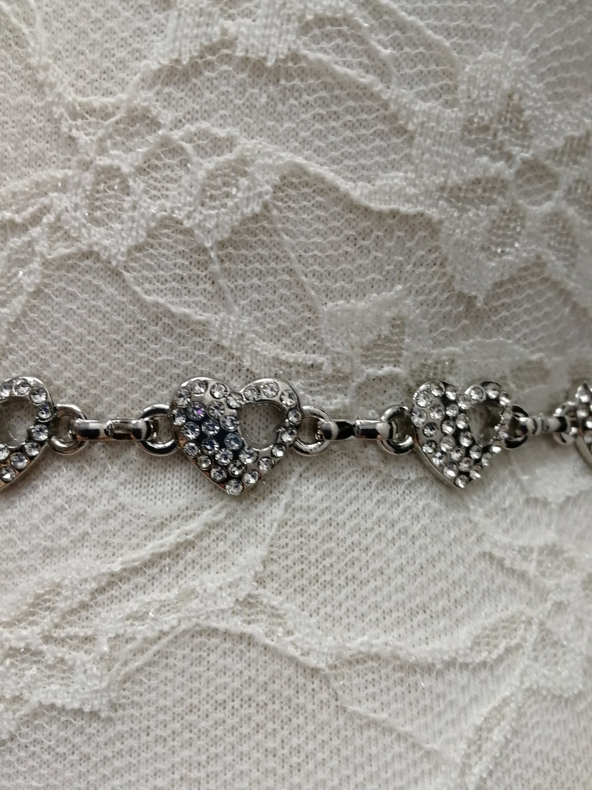 Heart belt, Diamante belt, silver belt, belly belt