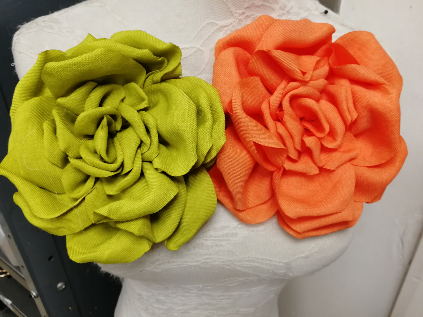 Fabric corsage, bridal flower, wedding flower, large corsage, ascot flower, race day flower, accessory