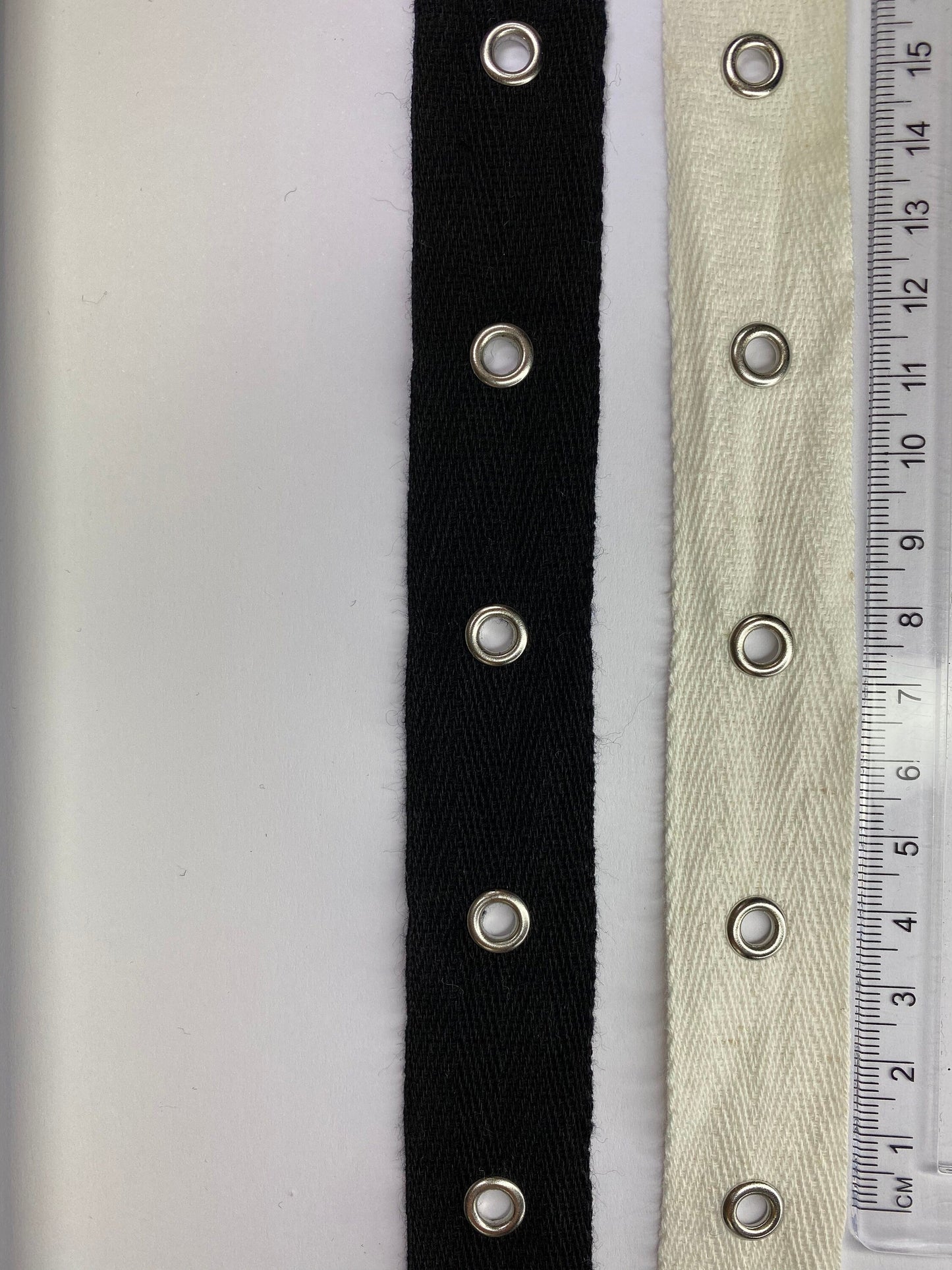 1 Meter - 1", Cotton eyelet tape, eyelet tape, eyelets, fastening, silver eyelet tape, eyelets on tape, eyelets, eyelet tape