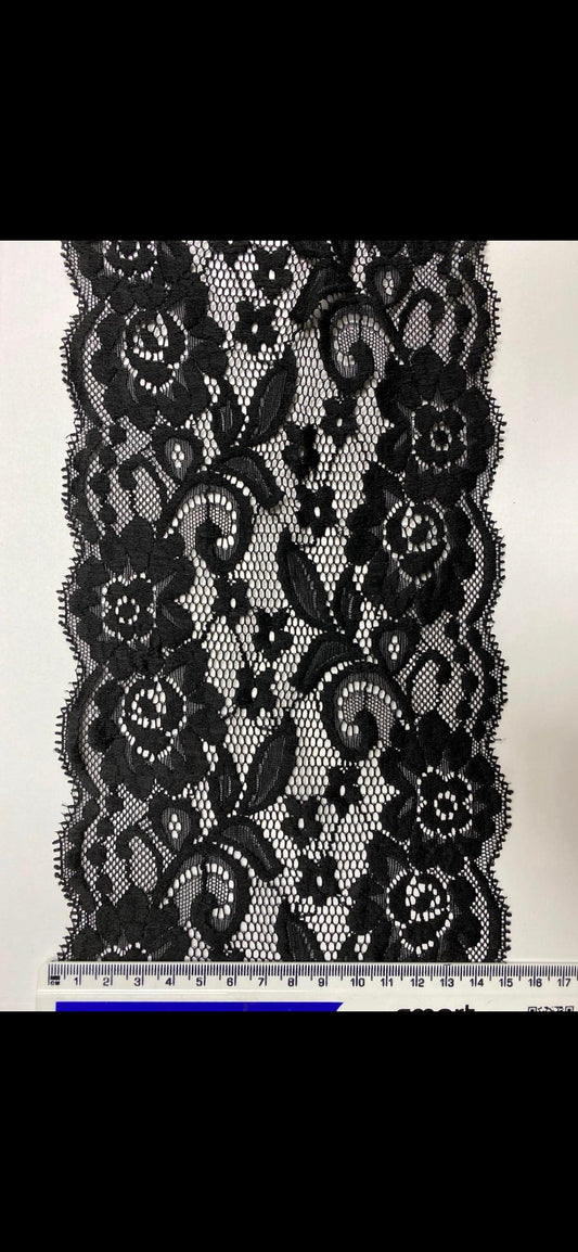 2Yards 15cm-  Stretch Lace Floral Pattern, stretch lace, floral lace, lace