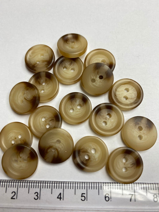 24L, Horn Buttons, 2 hole horn buttons, bone buttons, stone buttons, horn buttons