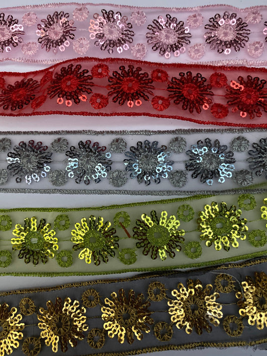 Sequins on a mesh base 35mm
