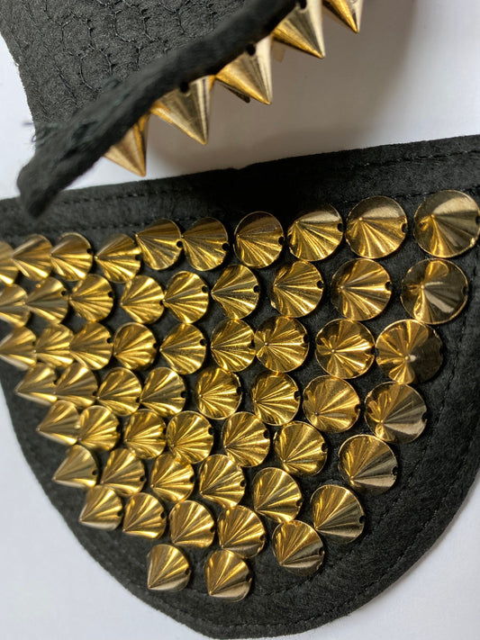 2pc Studded shoulder D, shoulder spike trim, stud trim