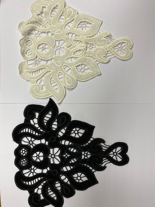 Velvet Motif, motif, velvet trim, 21.5cm