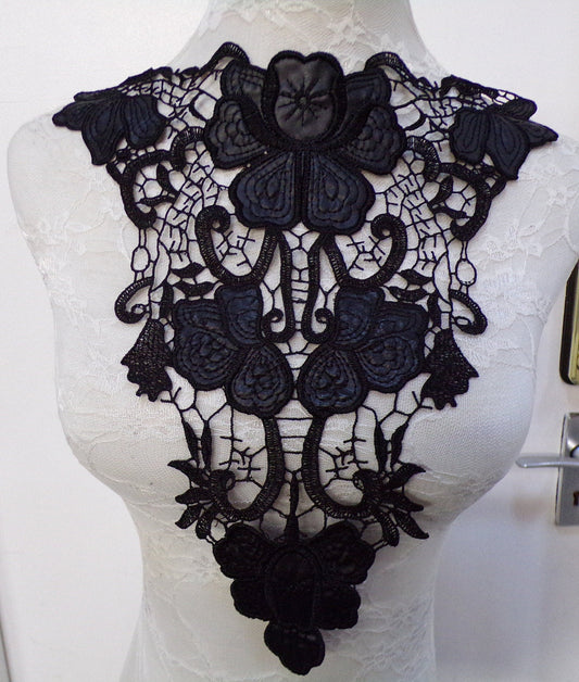Black Large Neck Trim, poly and pu neck trim