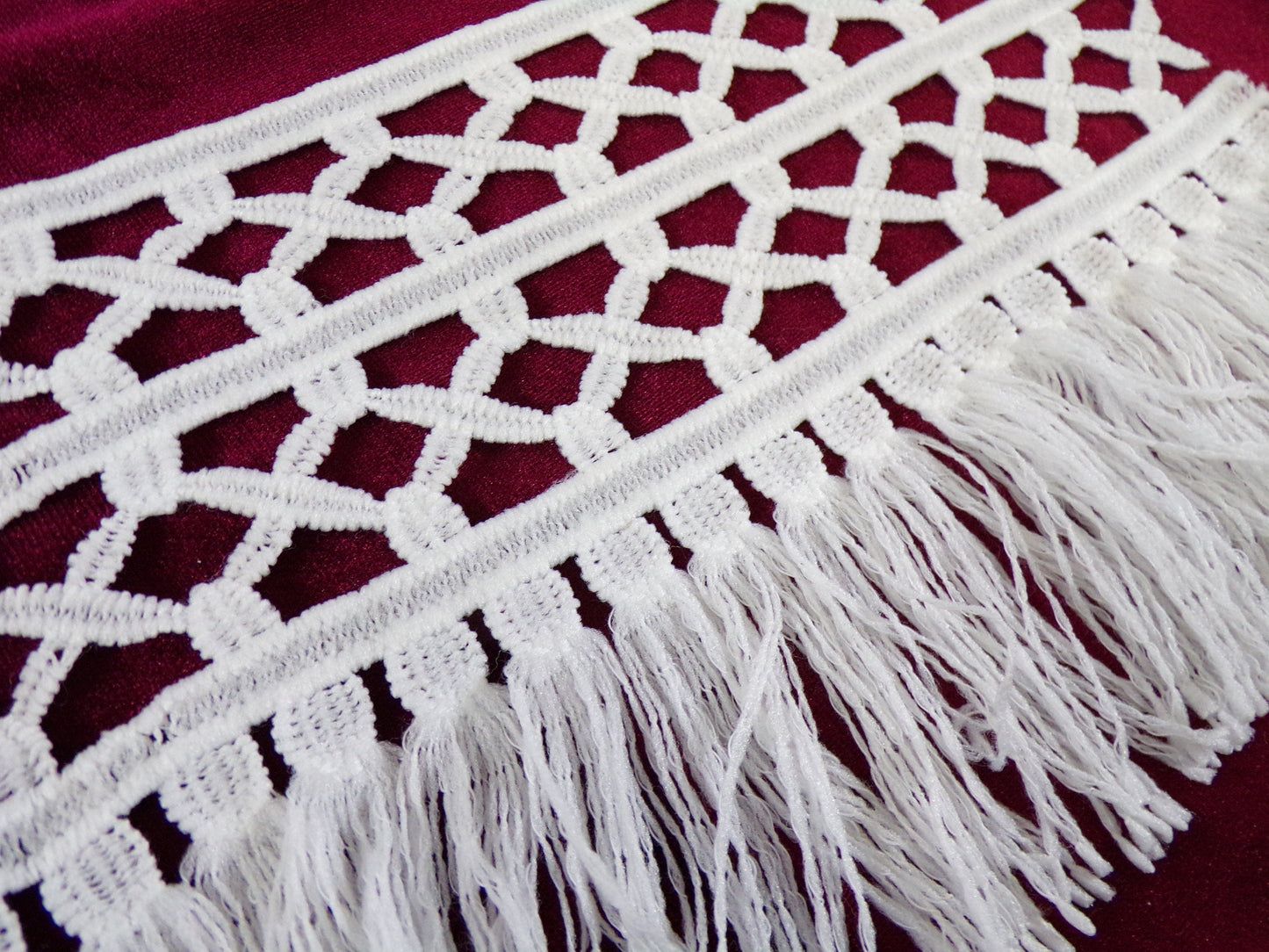 Polyester Lace Fringe Trimming 13cm, Decorative Trim, Boho Ribbon, crochet lace, fringe, lace, festival lace