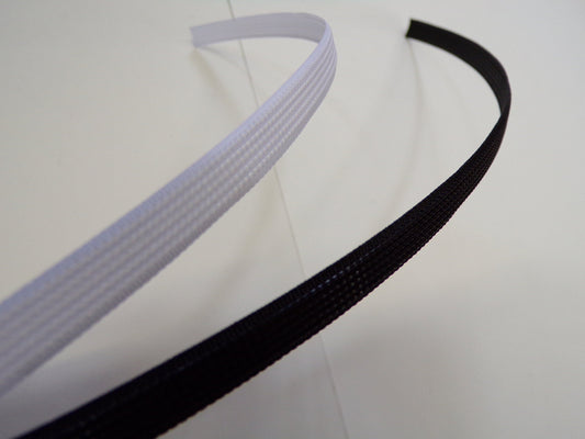 1mtr - 41m, 8mm width Rigid Boning, Black or White, corset tape, boning, rigid boning, flexible boning, corset boning, plastic boning