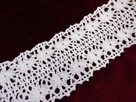 6cm Beautiful Cotton Lace Trim, Vintage Cotton Lace, White Lace, Sewing Craft