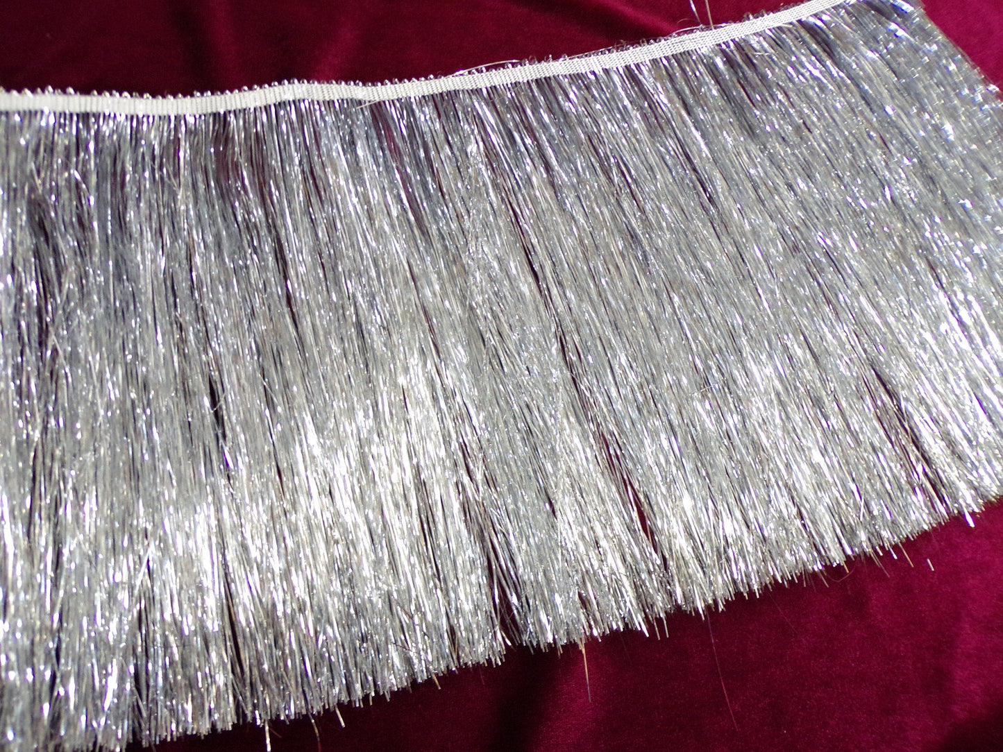 Foil Fringe Trim 20cm dancewear, party wear, fashion fringe, foil fringe, festival fringe, tinsel fringe, fringe, dance wear fringe, 11 col