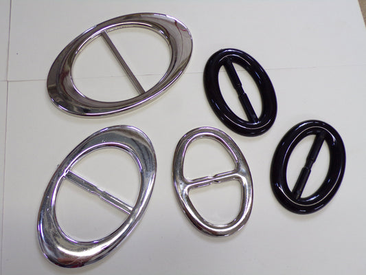1pc, Silver Black ABS Light Weight Buckle Slide 40mm bar, oval buckle, knitwear buckle, silver buckle, black buckle