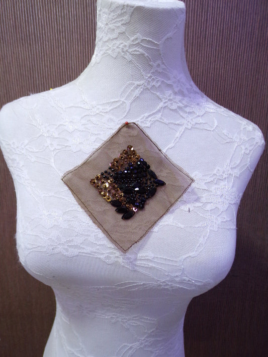 Beautiful Beaded Sequins Applique Patch, Decor, Sewing, Craft