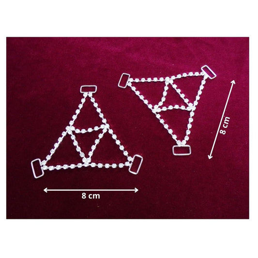 Diamanté Triangle Buckle, Lingerie buckle, swimwear buckle, dancewear, sewing, craft