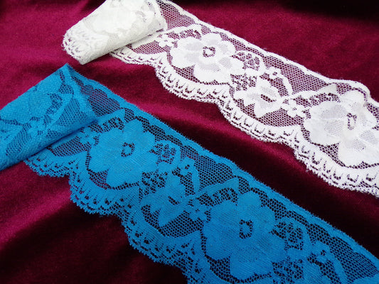 Beautiful Stretch lace trim 6cm wide for Sewing, Craft, Dress, Lingerie lace, Stretch lace