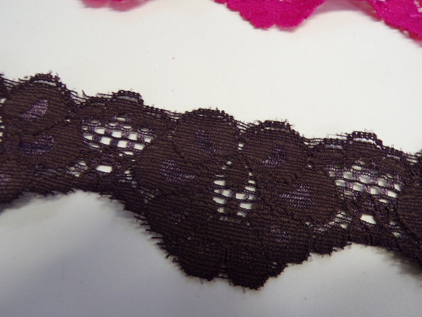 4cm Wide, Stretch Lace Trim, Sewing, Ribbon, Craft, Dress, Lingerie lace, 6 colours, scallop lace