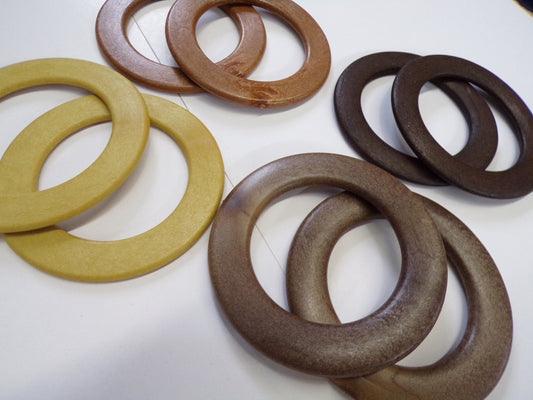 Flat Rings, imitation wood Rings, 55mm 75mm, Belt Buckle, Bag Clasp Leather Craft Accessories 1pc