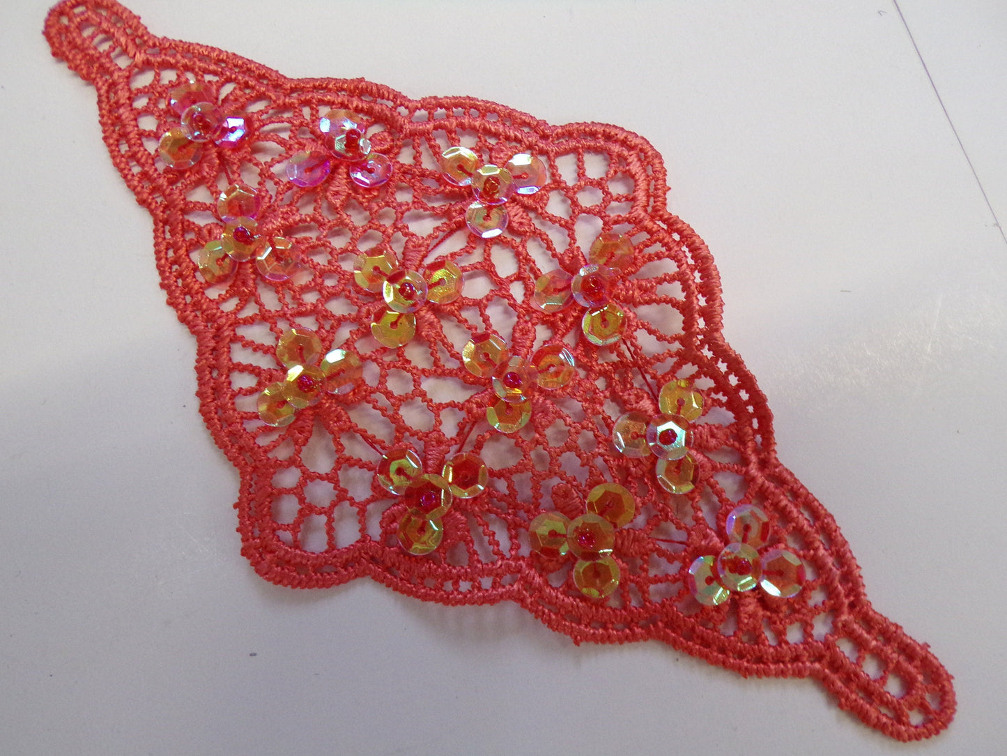 Sequin & Beaded Lace Applique, Patch, bead patch, embroidery