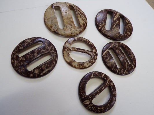 1pc Real Coconut Light Weight Buckle Slide, 30mm 45mm 50mm Bar, coconut buckle