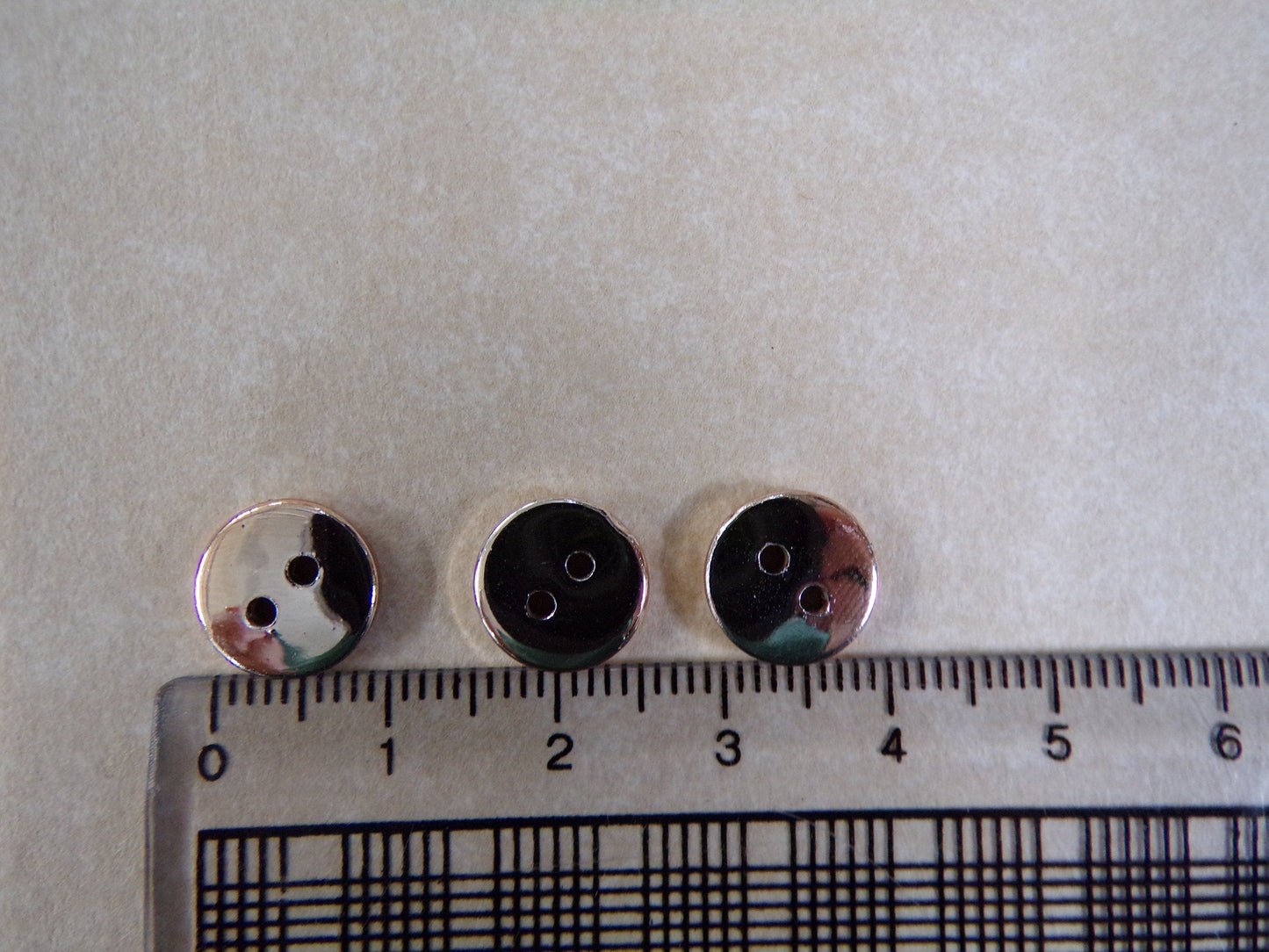 10Pcs Metal 2 hole Shirt Buttons 17L-10.5mm Rose Gold