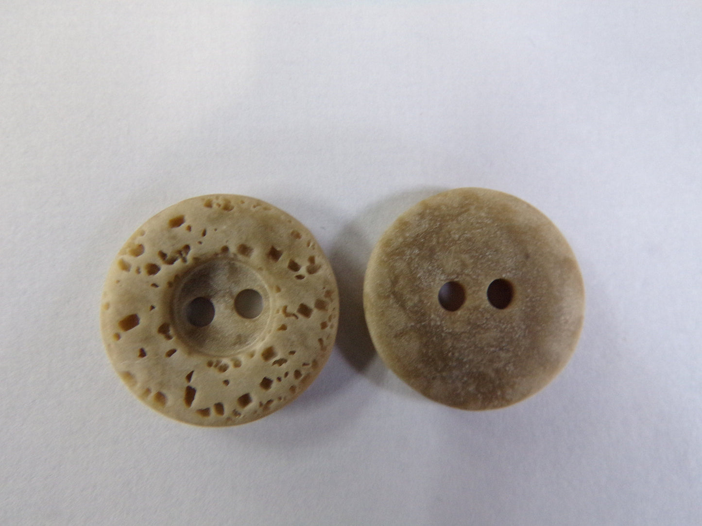 6pcs 15mm 24L Matt Taupe Buttons, Stone Effect, Beige Buttons, Shirt Buttons, Sewing Knitting