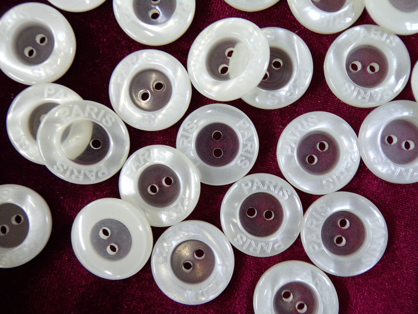 6pcs Paris Buttons, Pearly Buttons, Shirt Buttons, Coat Buttons, Sewing Button