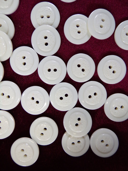 6 pcs, 2-hole 20mm 32L White Buttons, Ideal for Shirts Blouses Trousers Cardigans Coats & Craft