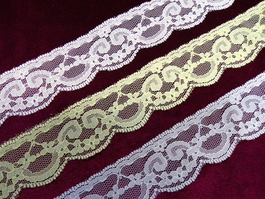 2mtr Thin rigid Lace Trim 3cm wide, French Lace,  Dress, Lingerie, Headband, Sewing lace