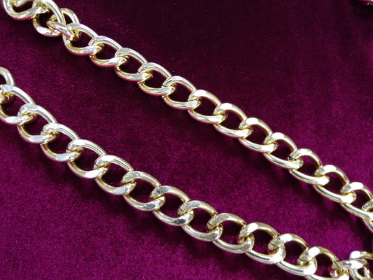 20mm, Gold Metal Link Chain, Sold by the Metre Jewellery/Crafts, chunky chain, metal chain