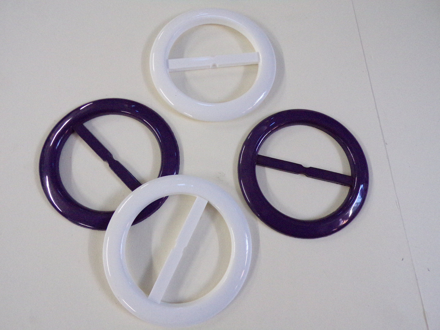 White, Purple, Light Weight Buckle Slide 50mm bar, buckles, 2” slider buckle