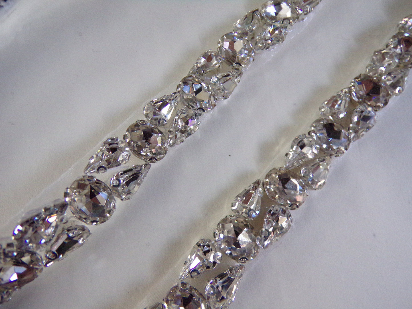 Diamante Stones Trim, Rhinestone Ribbon for Bridal, Sash Diamante Wedding, Belt, Jewel iron on, Bag, Craft, jewel trim, diamanté iron on