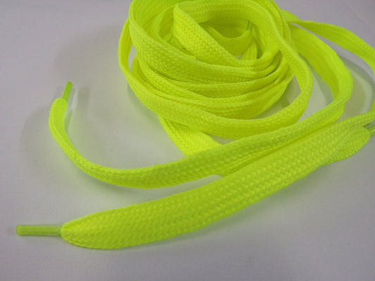 Pair Flat Neon Shoelaces 8mm wide 130cm, Sports Shoelaces, Dance Laces, hoody cord, neon cord, cord, flo laces