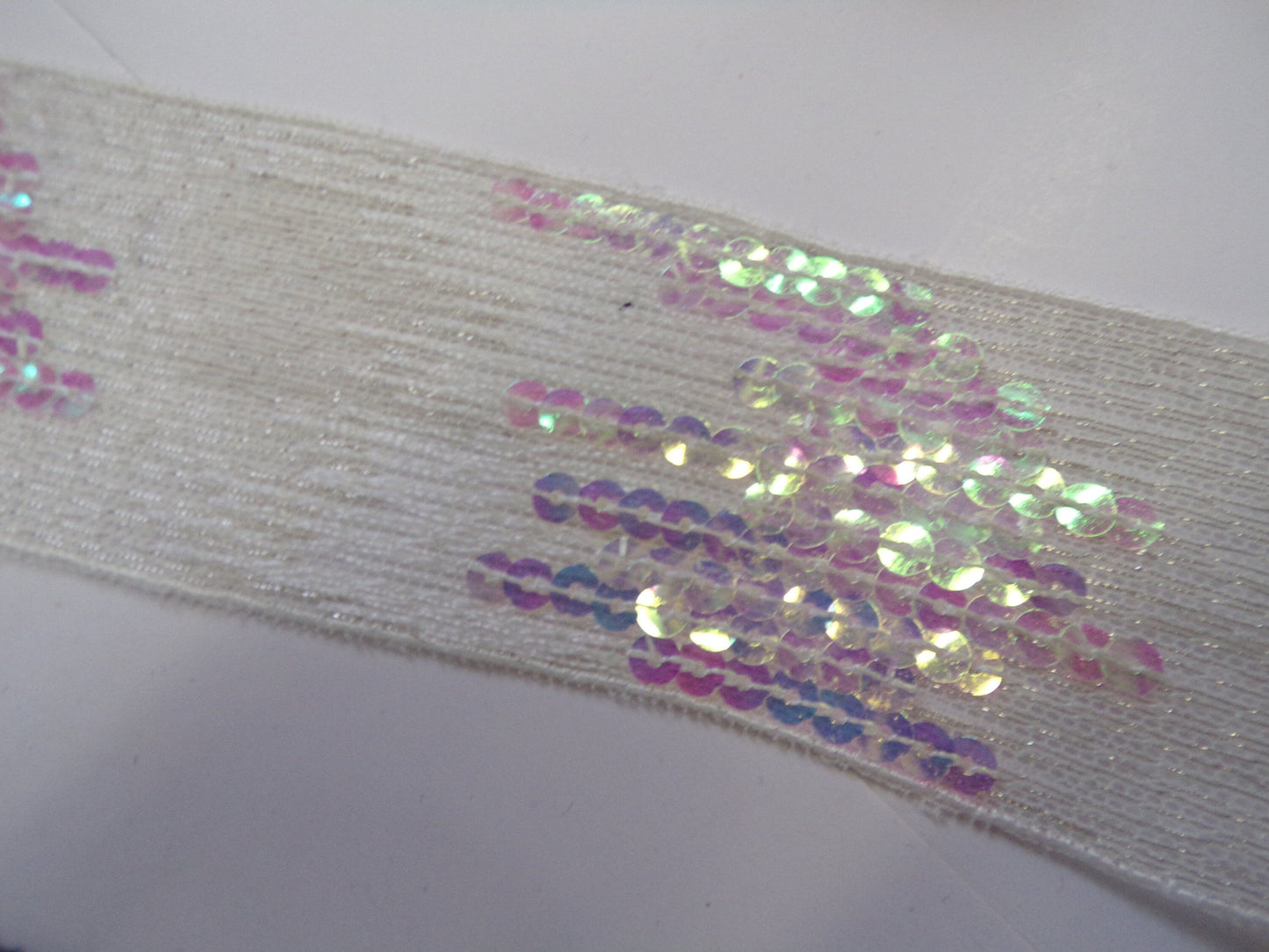 Sequins Tape, Lace Trim with Sequins, Tape, sequins lace, 5cm wide, embroidery lace