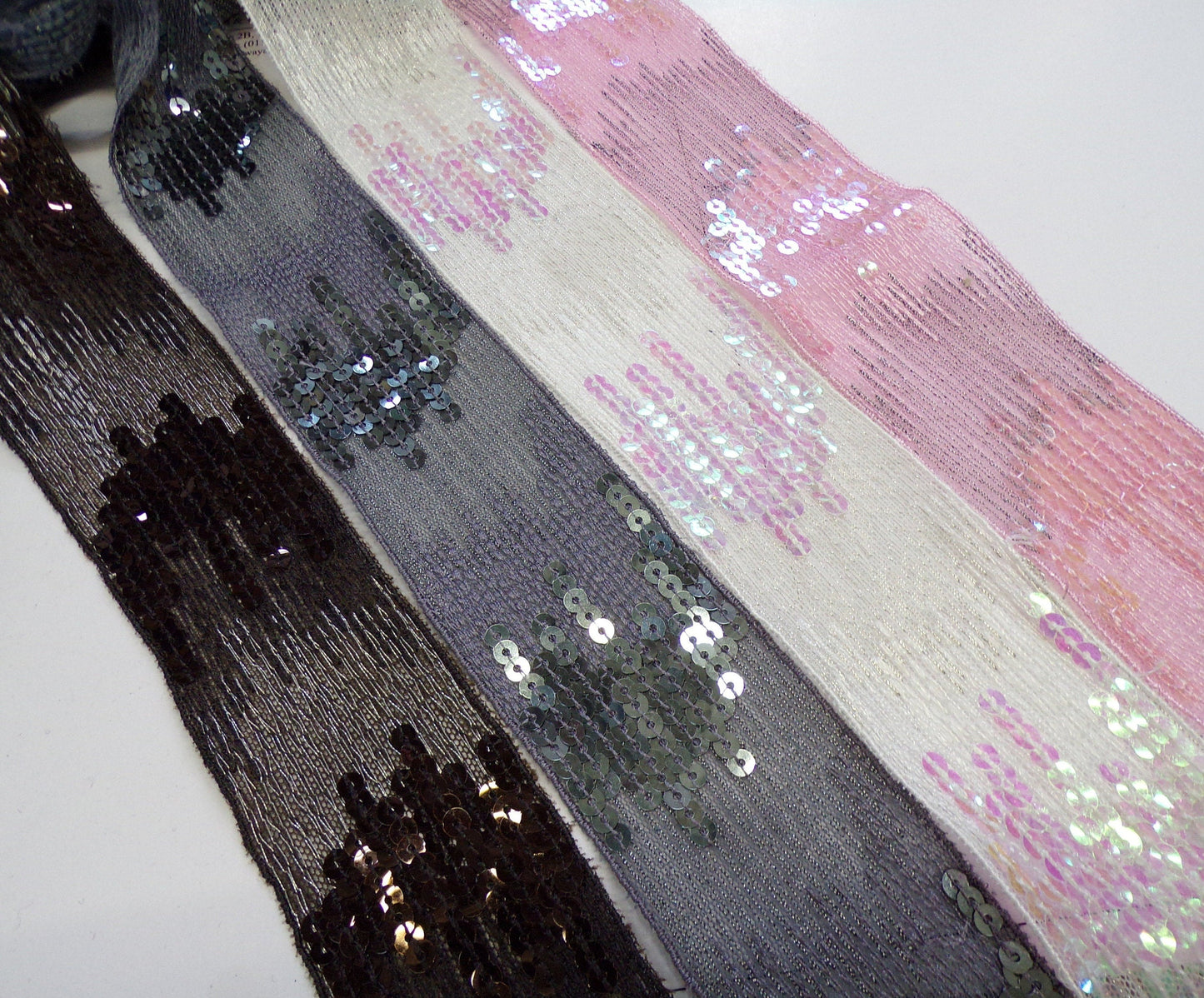 Sequins Tape, Lace Trim with Sequins, Tape, sequins lace, 5cm wide, embroidery lace