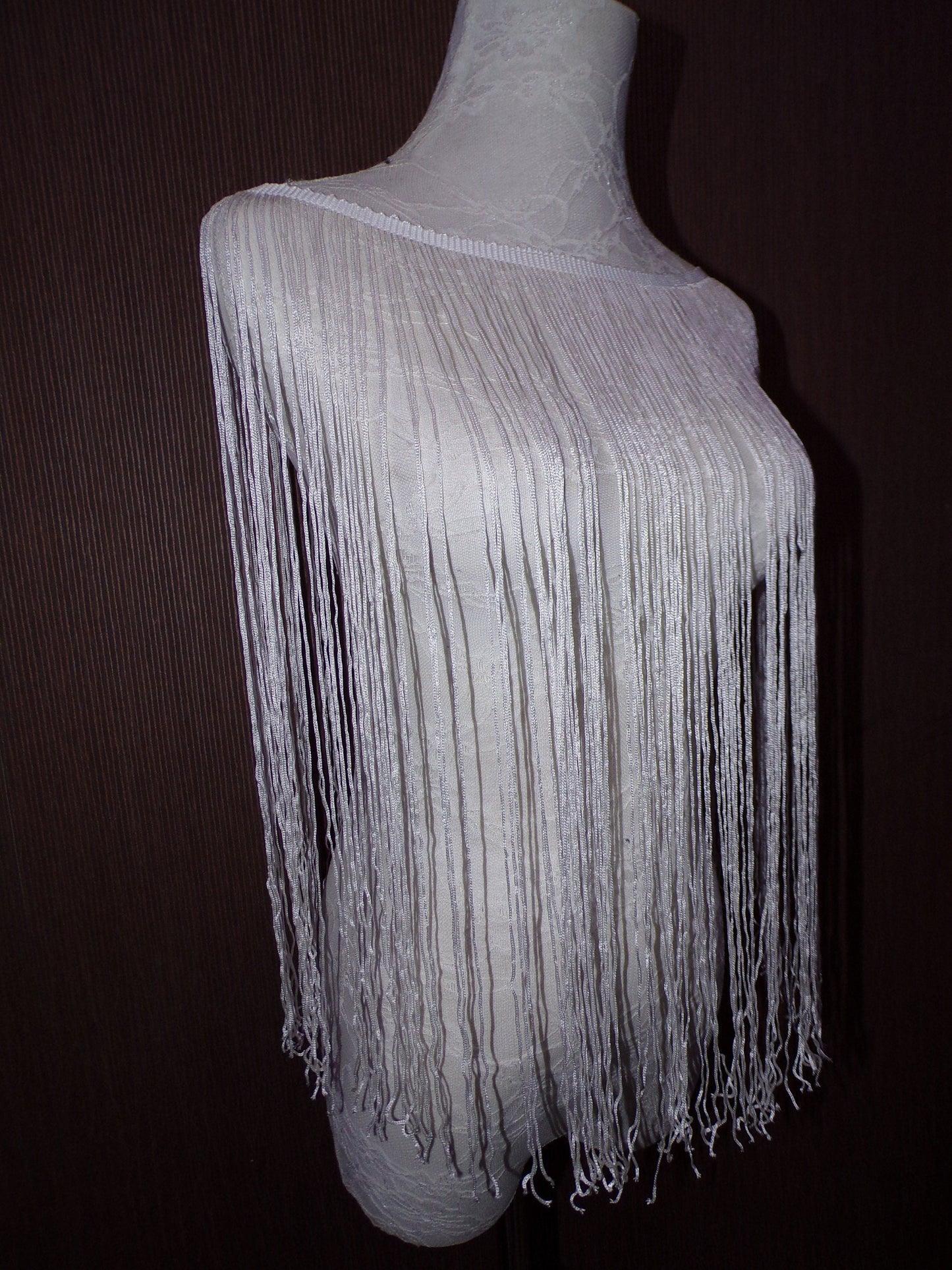 44cm White Fringe Trim, Dancewear, Dress, Party, Home Decor, fringe, festival fringe, fringing, 17” fringe